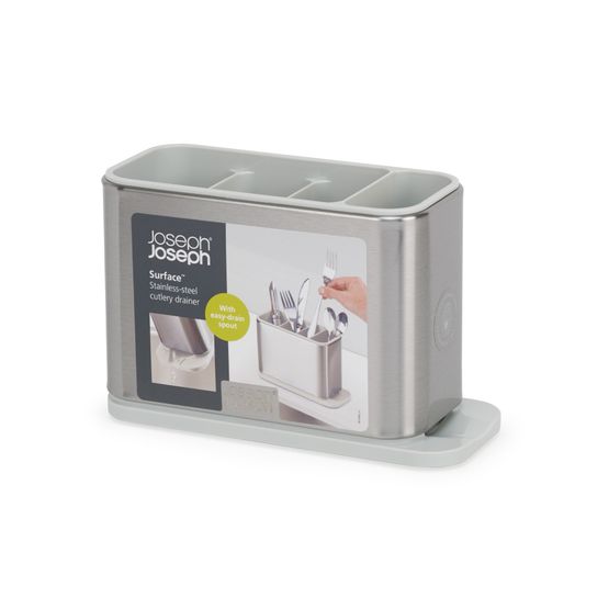 Joseph Joseph - Surface Stainless Steel Cutlery Drainer - Light Stone