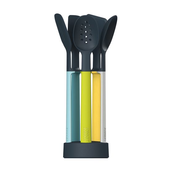 Joseph Joseph Elevate™ Silicone 5-piece Kitchen Tool Set with Compact Stand - Opal