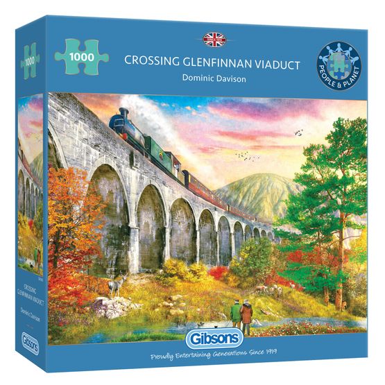 Gibsons - Crossing Glenfinnan Viaduct 1000 Piece Jigsaw Puzzle