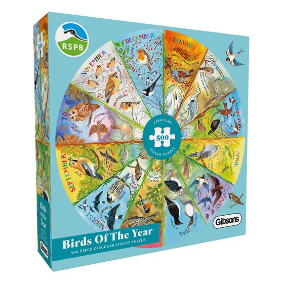 Gibsons - RSPB Birds of the Year 500 Piece Circular Jigsaw Puzzle