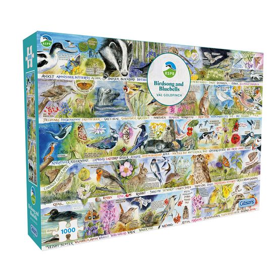 Gibsons - RSPB Birdsong &amp; Bluebells 1000 Piece Jigsaw Puzzle