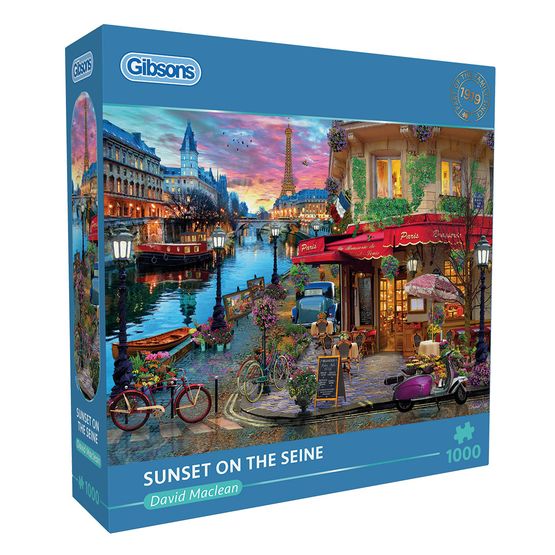 Gibsons - Sunset on the Seine 1000 Piece Jigsaw Puzzle