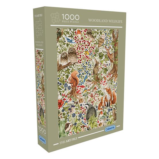 Gibsons - The Art File Woodland Wildlife 1000 Piece Jigsaw Puzzle