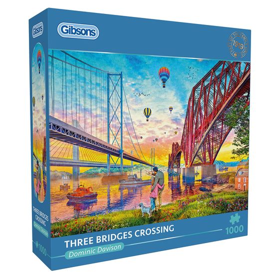 Gibsons - Three Bridges Crossing 1000 Piece Jigsaw Puzzle