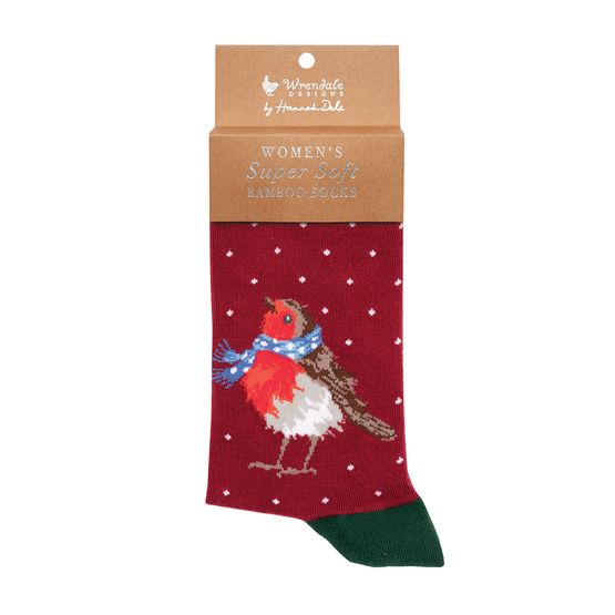 Wrendale Designs - Seasons Tweetings Fair Isle Robin Socks