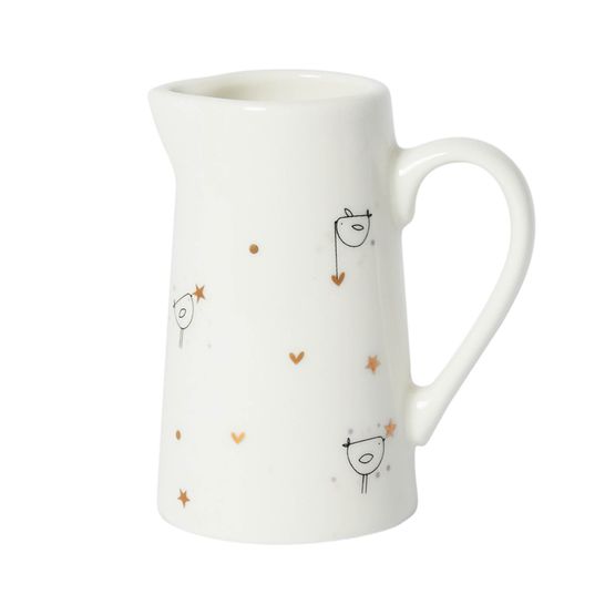 Belly Button Designs - Ceramic Jug Small - Bird With Heart