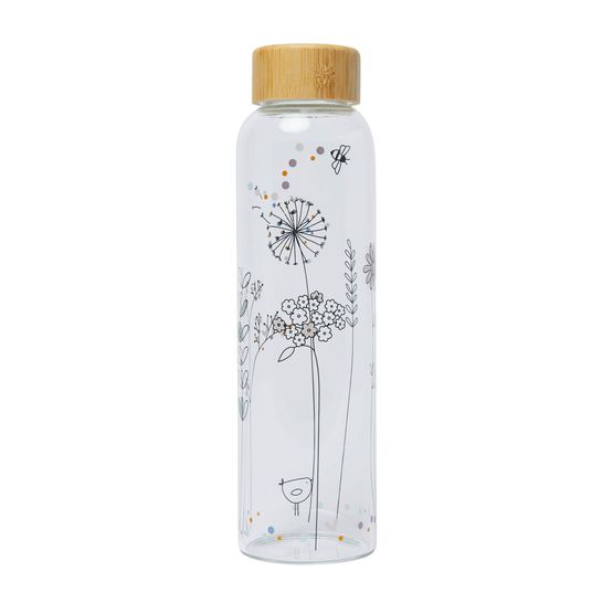 Belly Button Designs - Glass Water Bottle - Wildflowers
