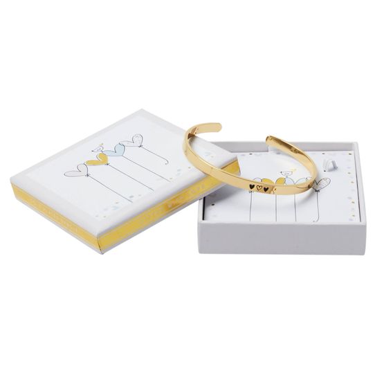 Belly Button Designs - Gold Plated Bangle - Heart Balloons