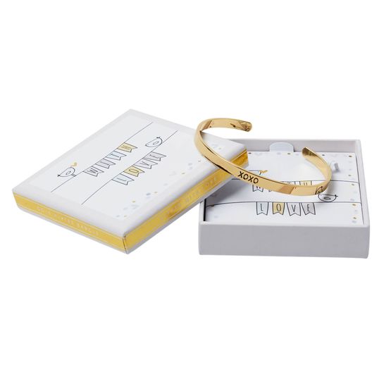 Belly Button Designs - Gold Plated Bangle - With Love Bunting