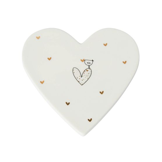 Belly Button Designs - Heart Coaster - Bird &amp; Heart