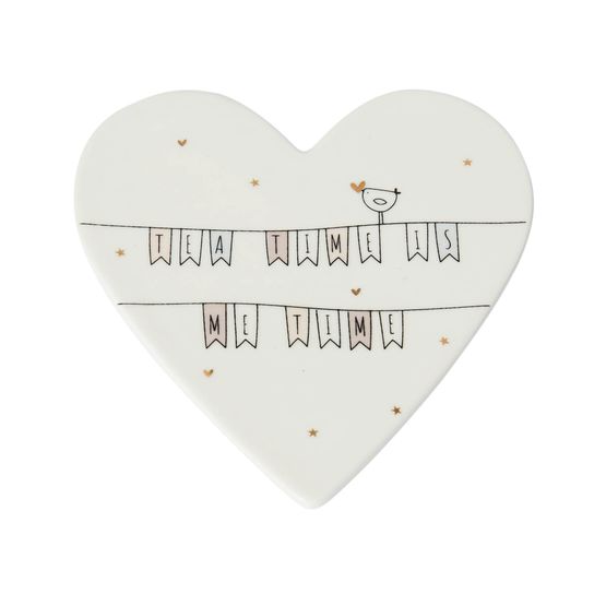 Belly Button Designs - Heart Coaster - Tea Time Is Me Time