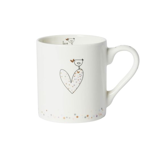 Belly Button Designs - Mugs - Small - Confetti Heart &amp; Bird