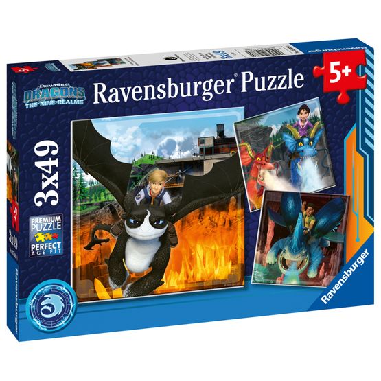 Ravensburger - Dragons: The Nine Realms 3 x 49 Piece Jigsaw Puzzles