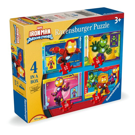 Ravensburger - Iron Man &amp; His Awesome Friends 4 in a Box Jigsaw Puzzles