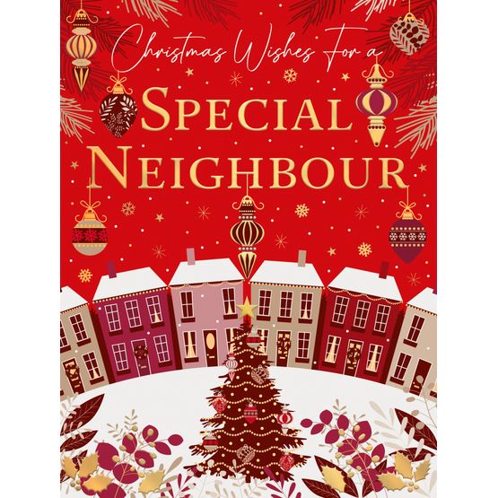 Christmas Card - Neighbours Row Of Houses