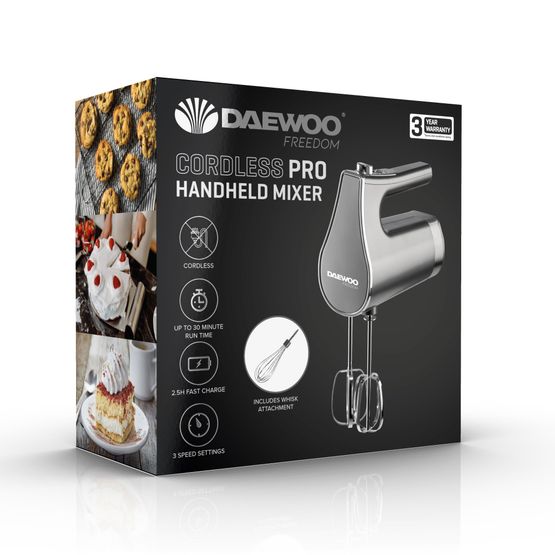 Daewoo - Cordless Pro Hand-Held Mixer