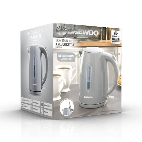 Daewoo - Kensington 1.7L Jug Kettle - Grey