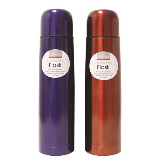 Fine Elements - Coloured Stainless Steel Flask Assortment