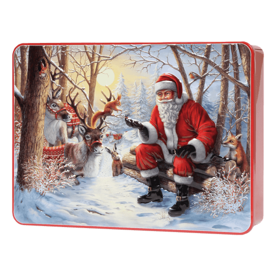 Bramble Foods - Santa Forest Chocolate Chip &amp; Shortcake Whirls Biscuit Tin