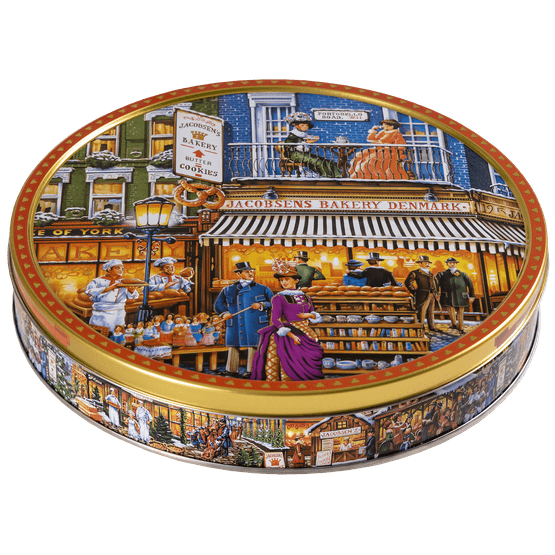 Jacobsen's - Nostalgic Assorted Scene Butter Cookie Tin