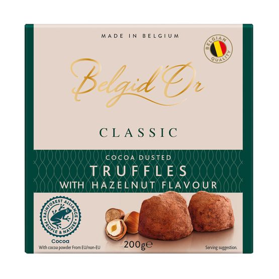 Belgid'Or - Belgian Cocoa Dusted Truffles with Hazelnut Flavour
