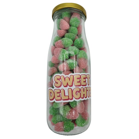 Sweets &amp; Treats - Bottle Of Sugared Sour Strawberries 300g