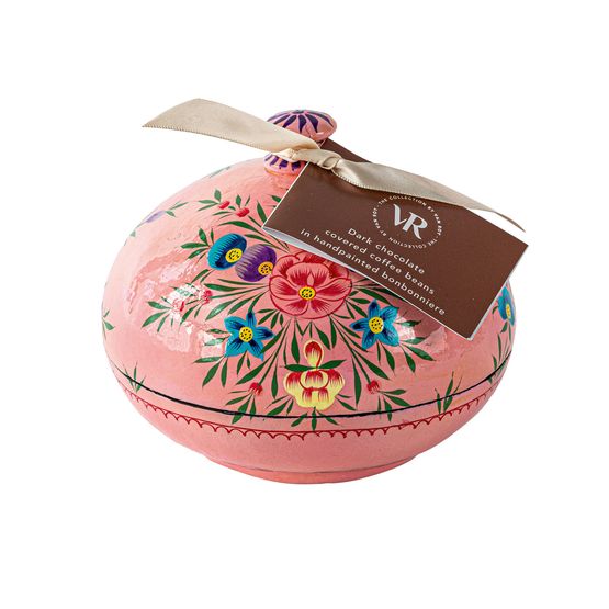 Van Roy - Bright Flowers Bonbonniere with Dark Coffee Beans
