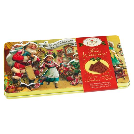 Heidel - Christmas Gift Tin with 4 Milk Chocolate Bars