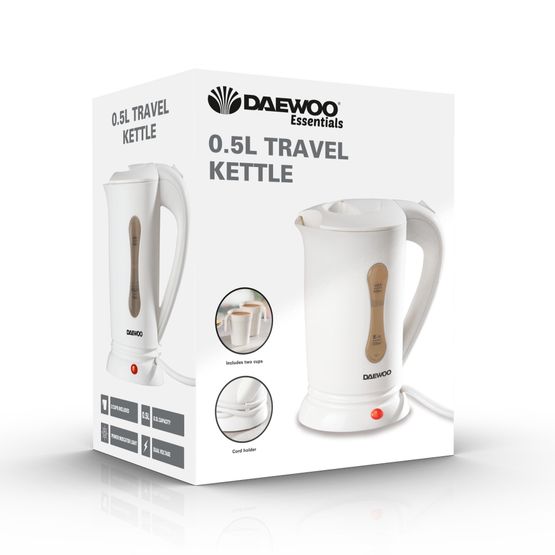 Daewoo - 0.5ltr Dual Voltage Travel Kettle
