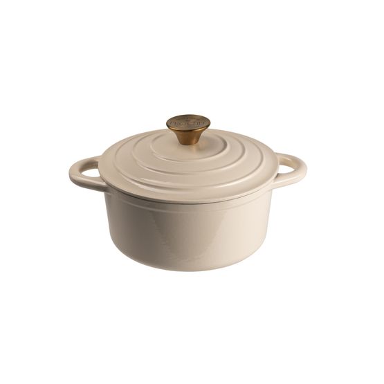 Simply Home - 21cm Cast Iron Round Casserole Cream