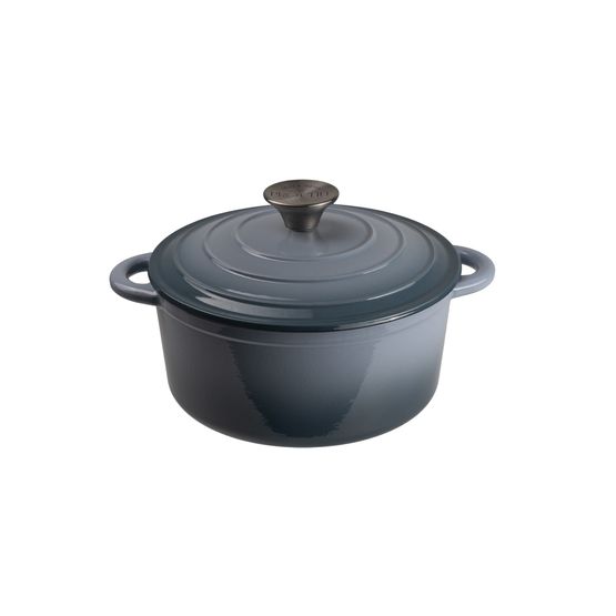 Simply Home - 21cm Cast Iron Round Casserole Sea Salt Blue