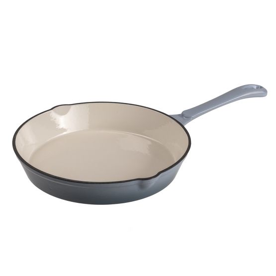 Simply Home - 25cm Cast Iron Round Frypan Sea Salt Blue