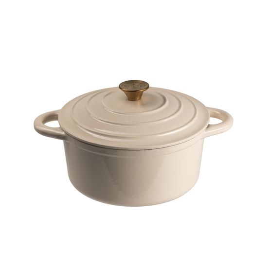 Simply Home - 26cm Cast Iron Round Casserole Cream