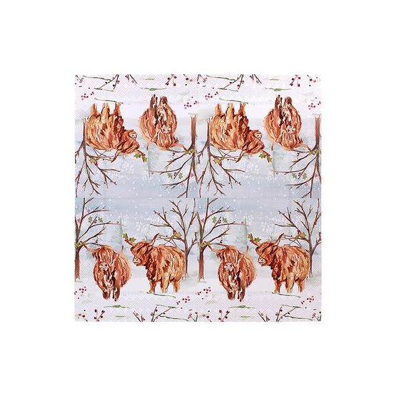 Joe Davies - Jen Rose Highland Cow Napkins