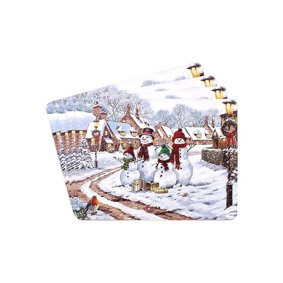 Joe Davies - Macneil Snowman Placemats Set of 4