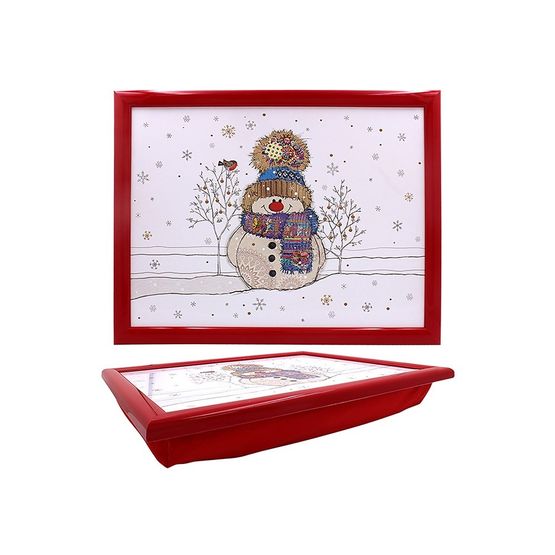 Joe Davies - Xmas Bug Art Snowman Laptray