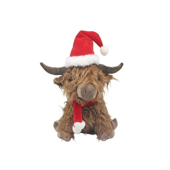 Joe Davies - Xmas Furry Highland Cow Doorstop