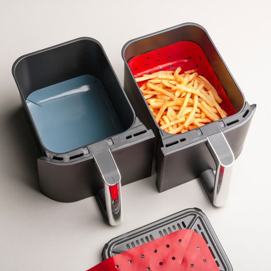 Kilo - Silicone Multi Fit Air Fryer Liner Dual Drawer Set of 4