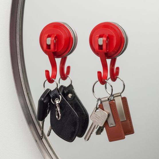 Zeal - Suction Base Hooks Large Red Single
