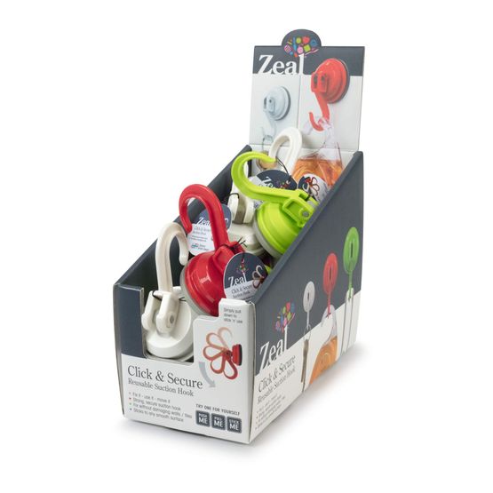 Zeal - Suction Base Hooks Large White Single
