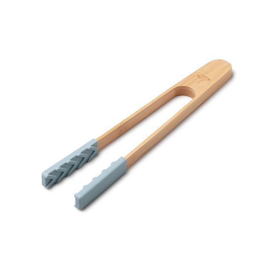 Zeal - Bamboo Tongs with Silicone Ends Duck Egg Blue Single