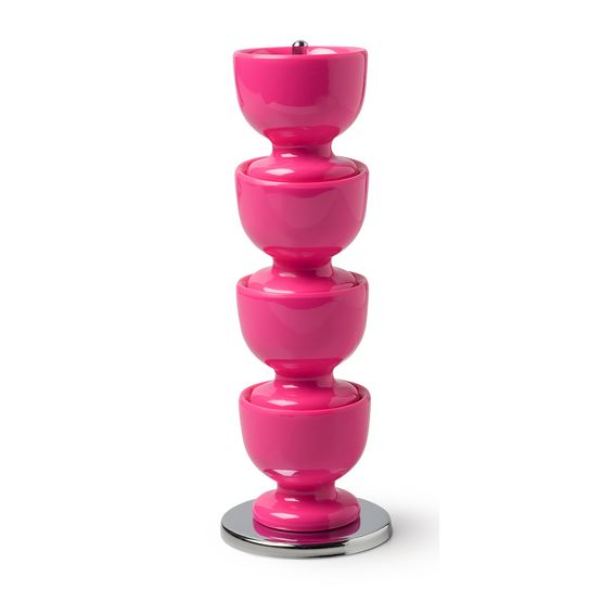 Zeal - Melamine Stacking Egg Cups on Stand Neon Pink