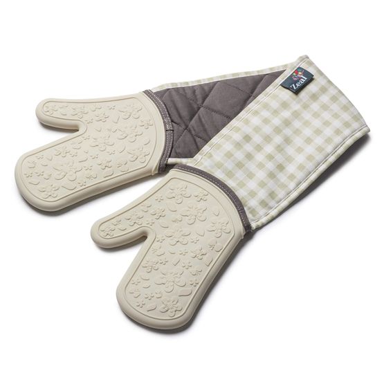 Zeal - SteamStop Silicone Double Oven Gloves - Cream