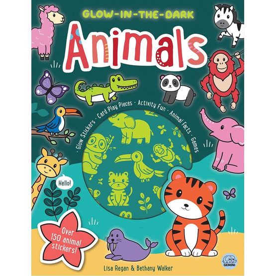 Glow in the Dark Animal Sticker Book