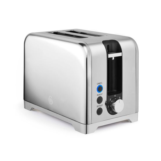 Swan - Solace 2 Slice Toaster Stainless Steel
