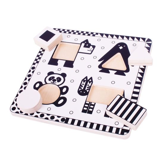 Bigjigs - Animals Black and White Puzzle