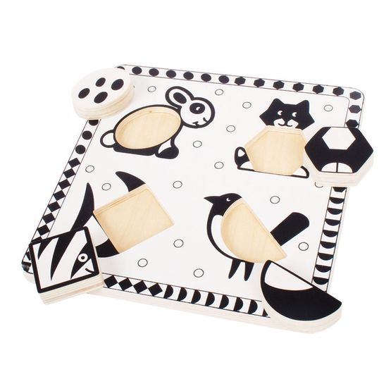 Bigjigs - Pets Black and White Puzzle