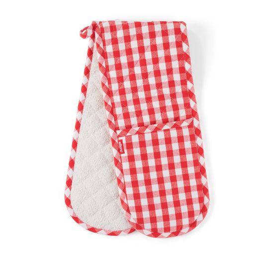Judge - Double Oven Mitt - Red Check