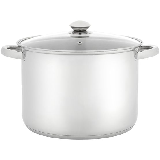 Judge Essentials - Glass Lid Stock Pot 10L