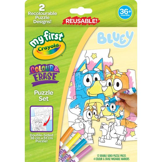 Crayola - My First Crayola Bluey Colour &amp; Erase Puzzle